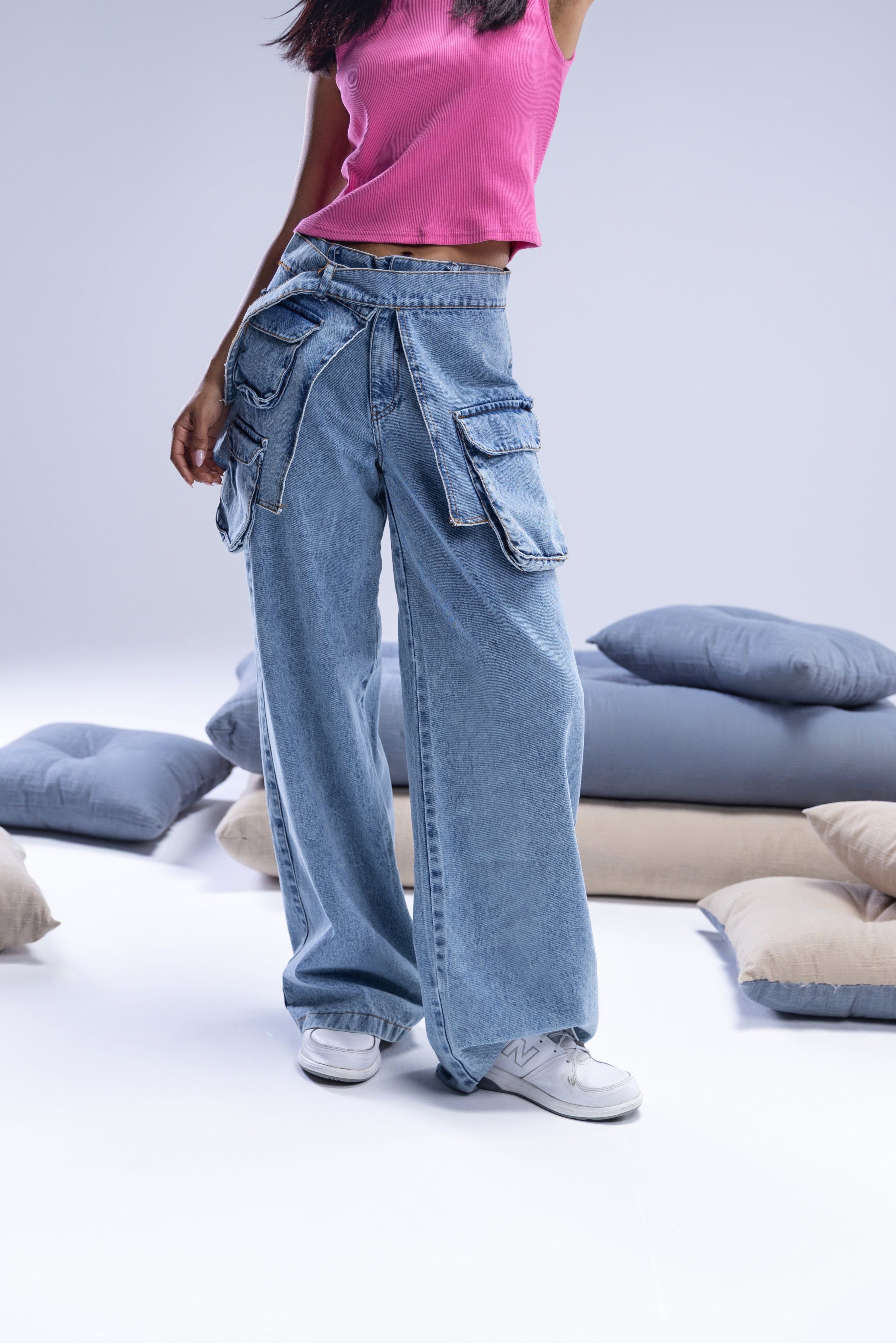 Cargo Denim Skirt