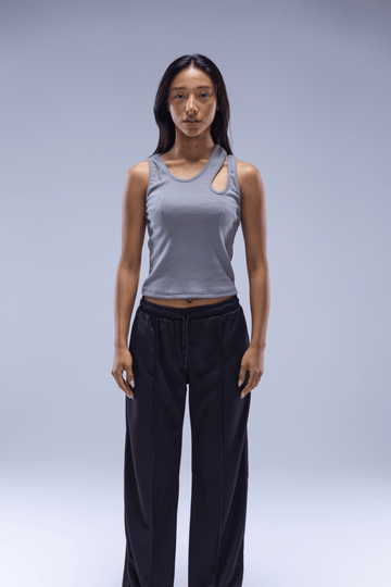 Grey CutOut Top