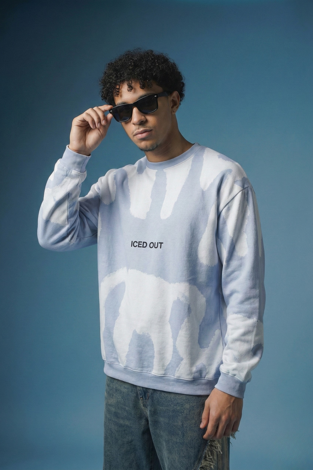 ICEDOUT Sky Blue CrewNeck