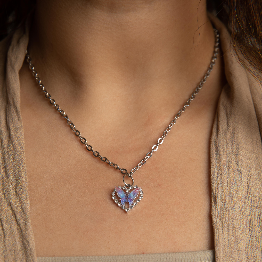 Purply Butterfly necklace