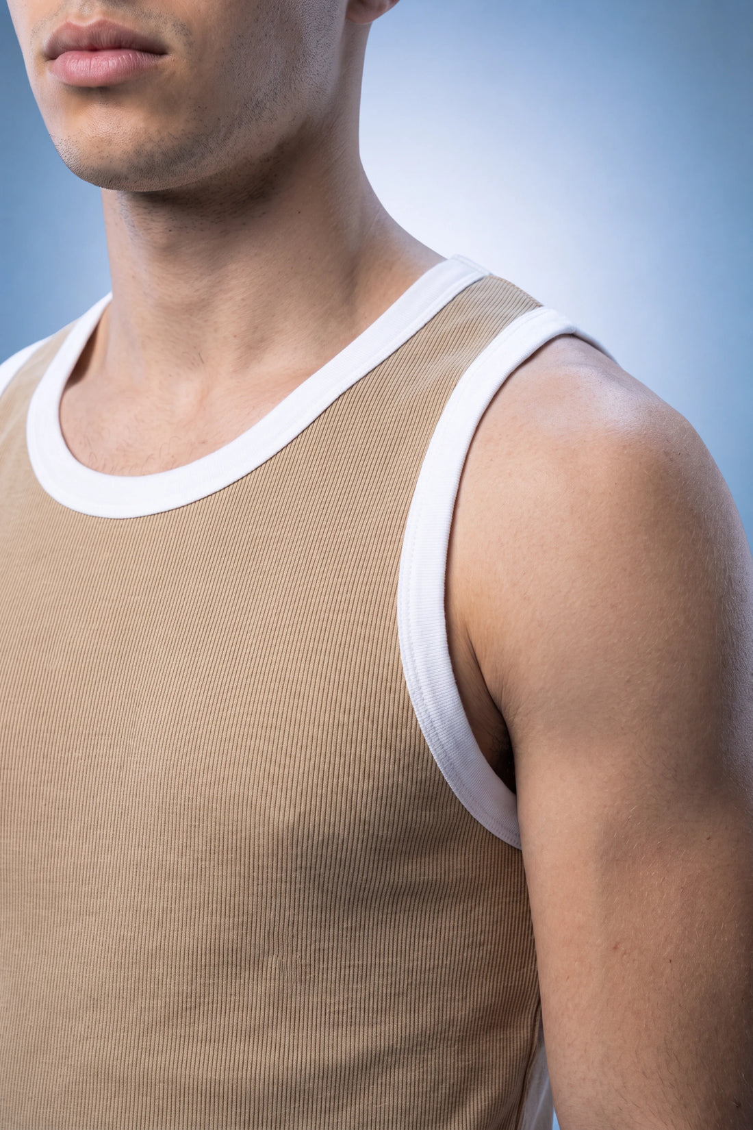 Sand Beige Ringer Tank