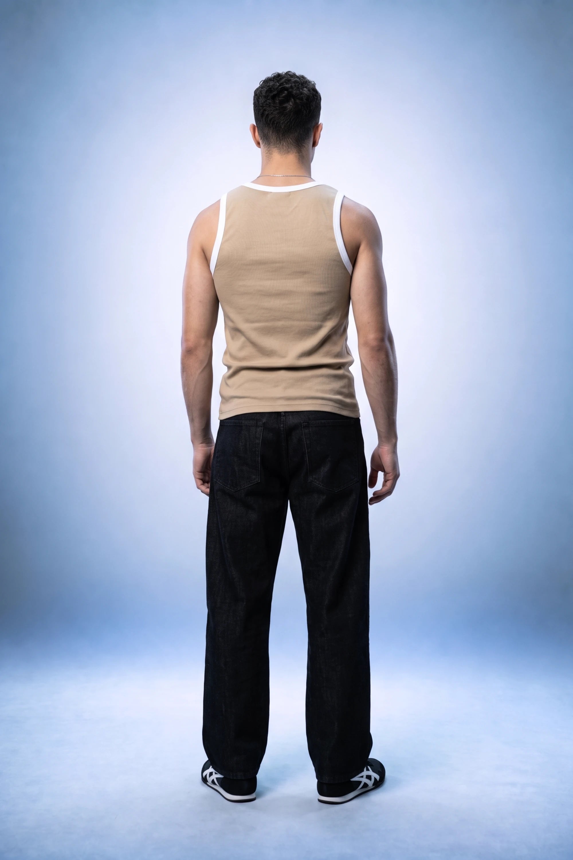 Sand Beige Ringer Tank
