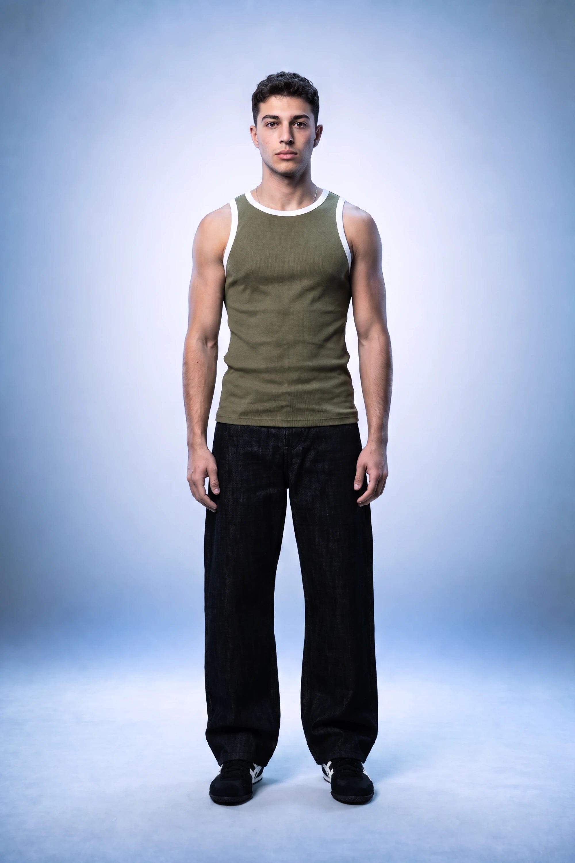 Olive Green Ringer Tank