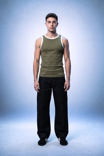 Olive Green Ringer Tank