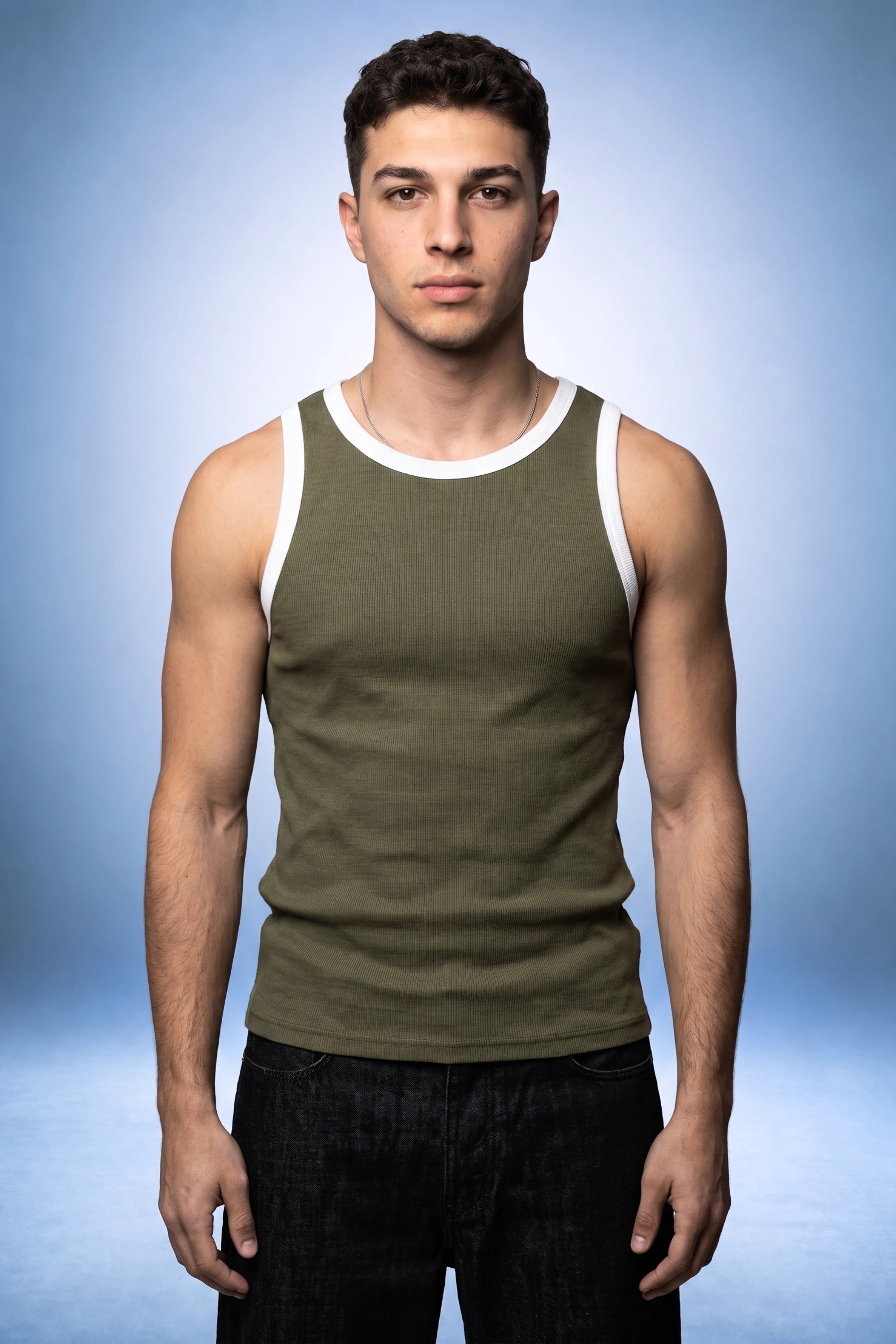 Olive Green Ringer Tank