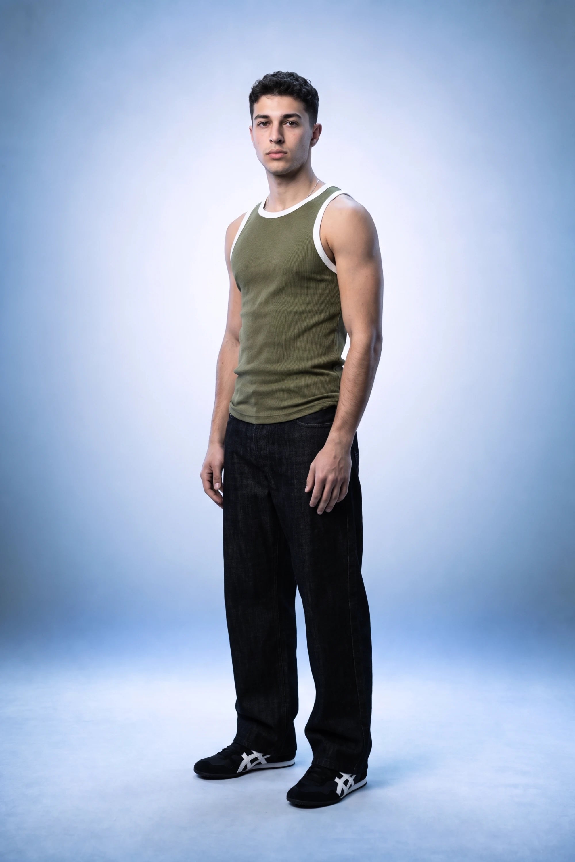 Olive Green Ringer Tank