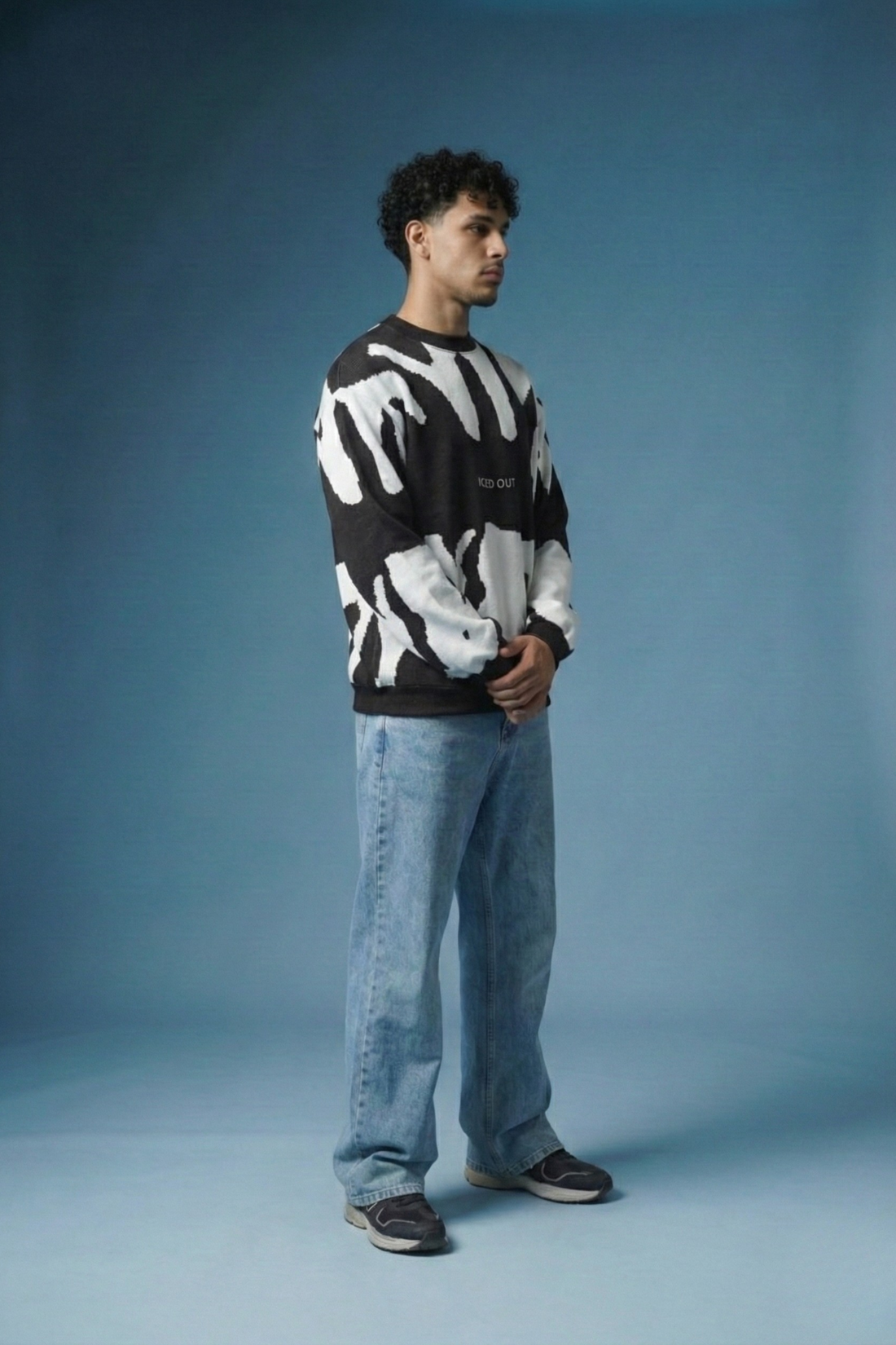 ICEDOUT Black CrewNeck